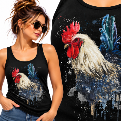 TANK TOP DAMSKI ZWIERZĘTA KURCZAK 1
